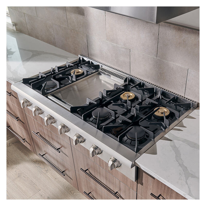 Hyxion HRT4806U 48" Gas Rangetop with Griddle - Silver Stainless