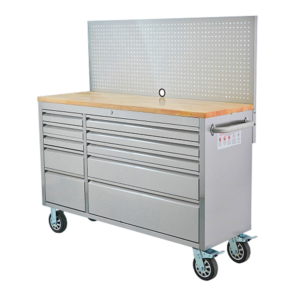 HTC5510F 55 inch 10 Drawers Tool Chest with Foldable Pegboard
