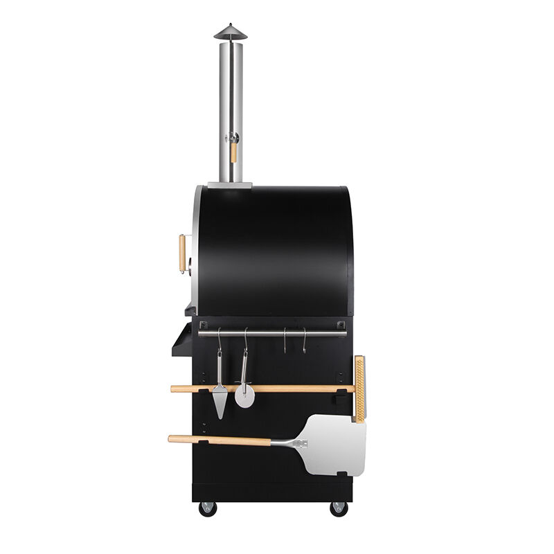 MP04SB Pizza Oven Black Matte Powder Coated Stand Alone Version