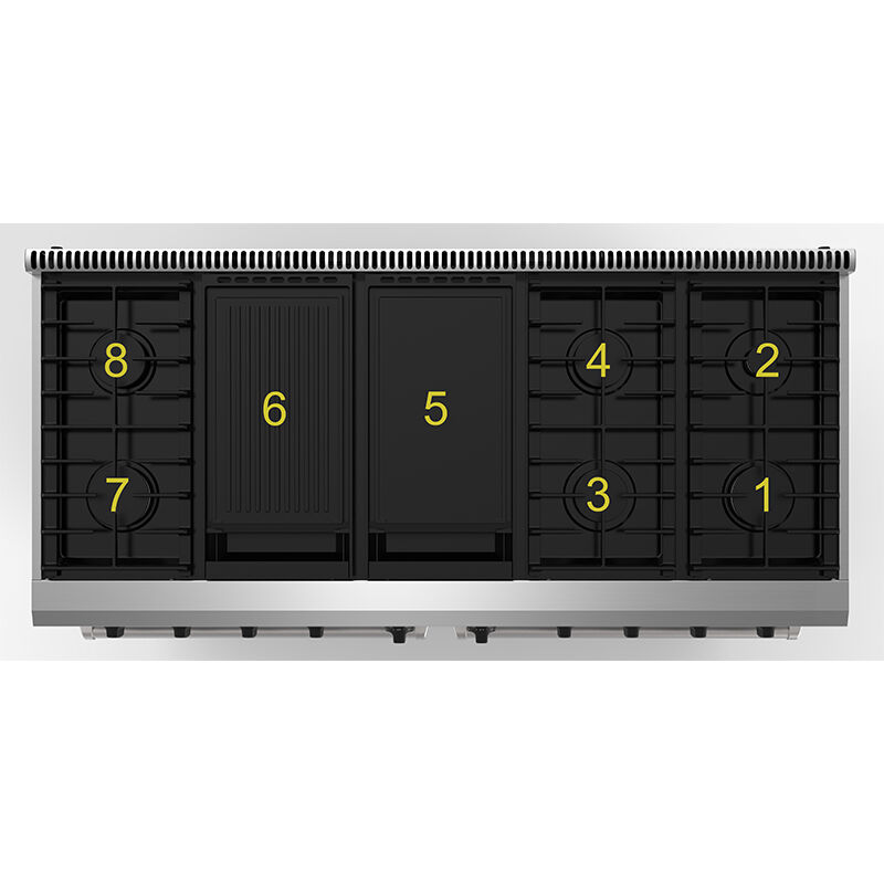 LO-RG60E-HY 60 inch Professional Dual Fuel Gas Range