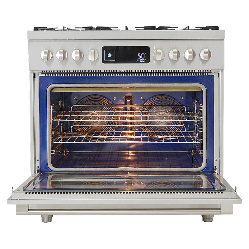 Hyxion 900mm Range Cooker with Multifunction Oven and 6-Burner Gas Hob