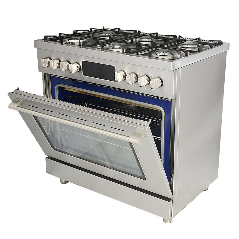 Hyxion 900mm Range Cooker with Multifunction Oven and 6-Burner Gas Hob